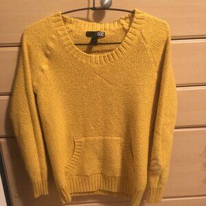 FOX RACING XS Women's Pullover Round neck Sweater Mustard Fox Logo
